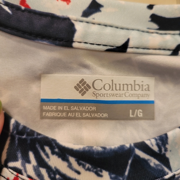 Columbia Women's Super Tidal Tee Omni-Shade T-Shirt (Large, Collegiate Navy) - Picture 3 of 4